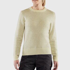 Fjallraven Women's Ovik Nordic Fisherman Sweater 100% Wool XL